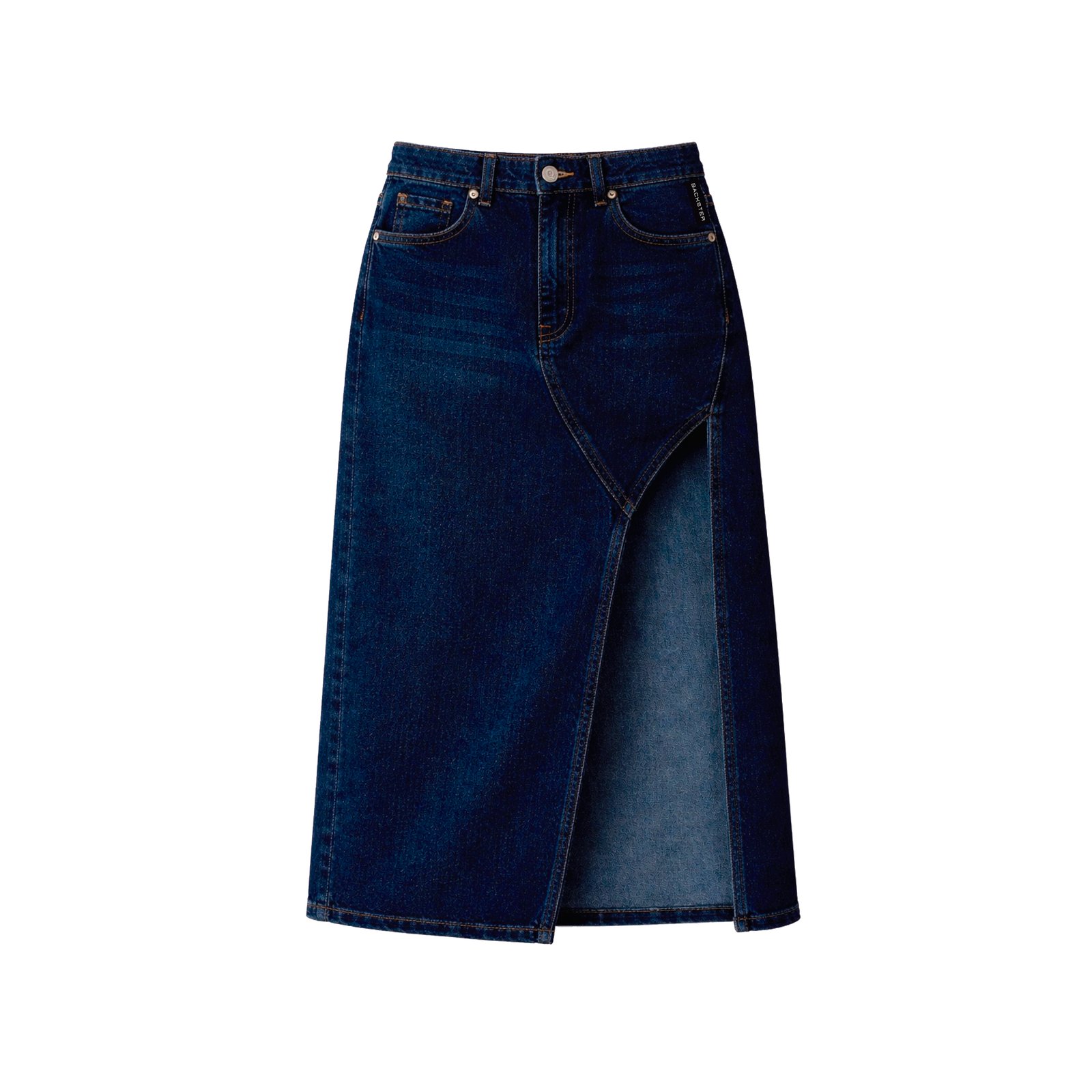 Falda de mezclilla tiro alto con abertura | Backster