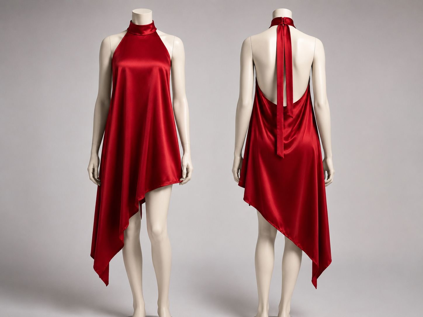 Vestido Halter satén elegante | Backster Moda
