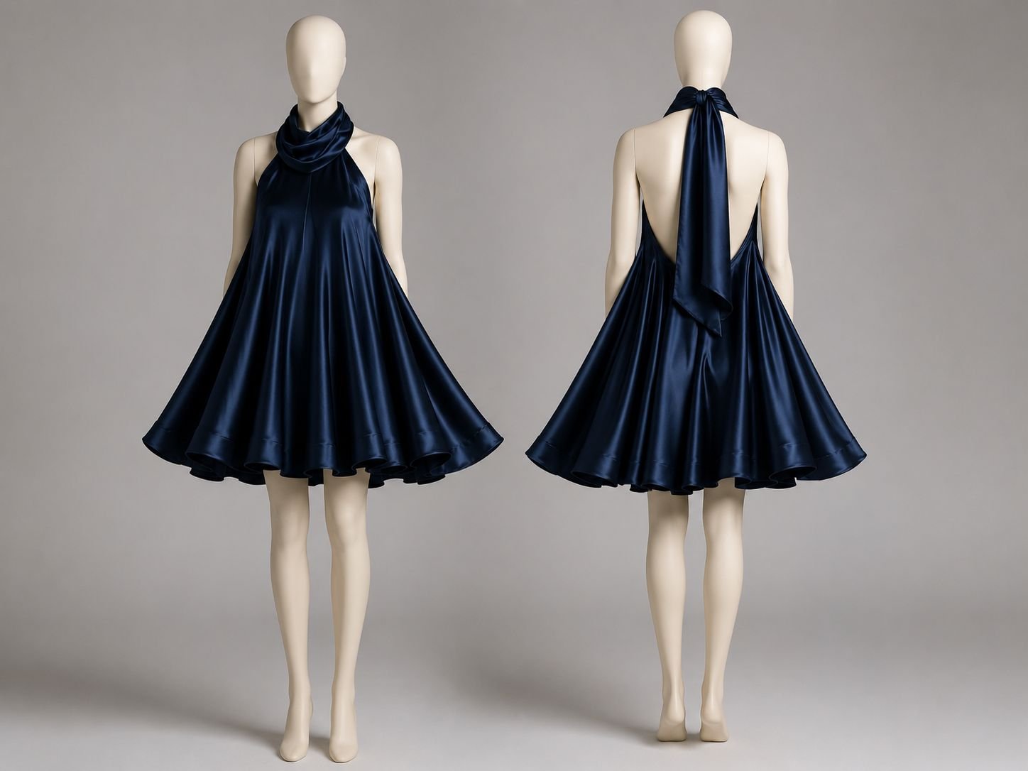 Vestido corto de terciopelo elegante | Backster Moda