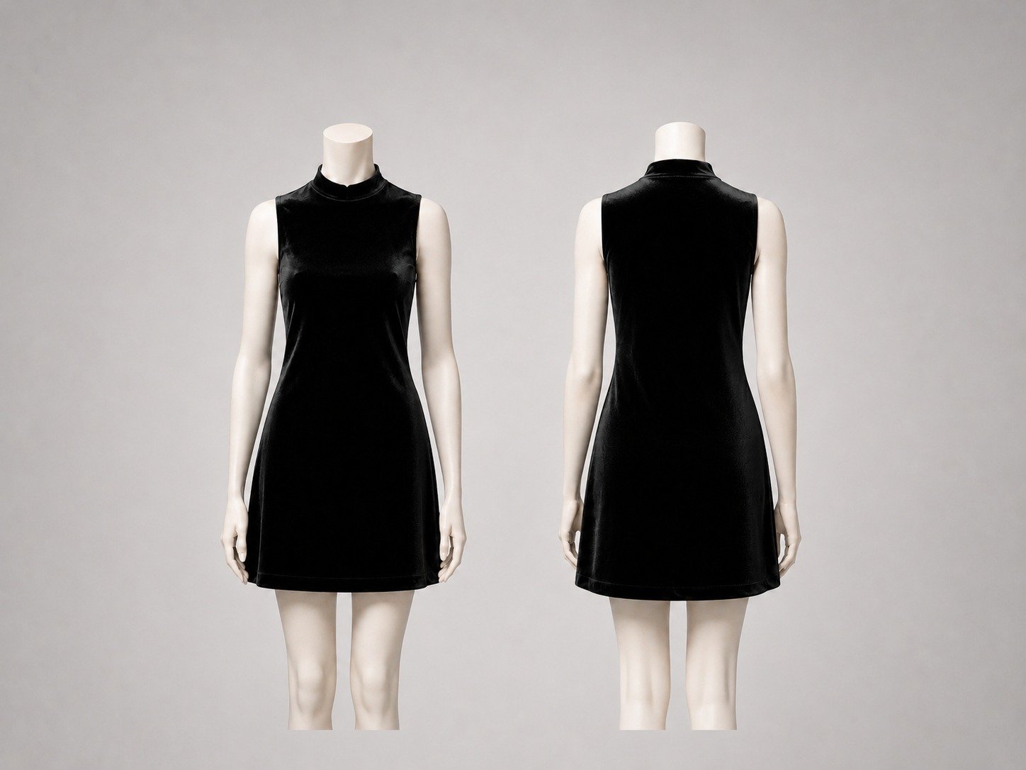 Vestido corto de terciopelo | Backster Moda
